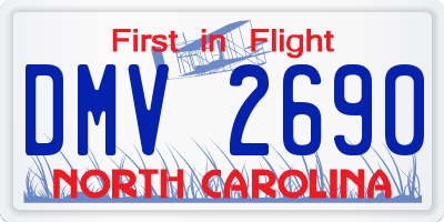 NC license plate DMV2690