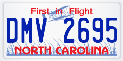 NC license plate DMV2695