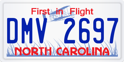NC license plate DMV2697