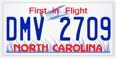 NC license plate DMV2709