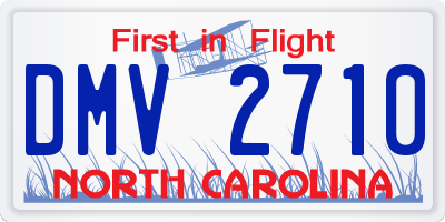NC license plate DMV2710