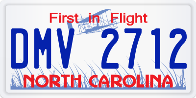 NC license plate DMV2712