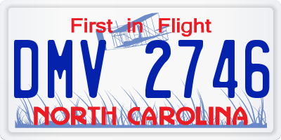 NC license plate DMV2746