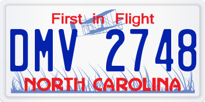 NC license plate DMV2748