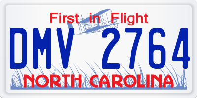 NC license plate DMV2764
