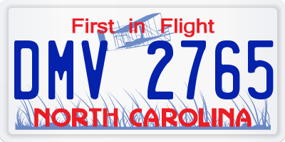 NC license plate DMV2765