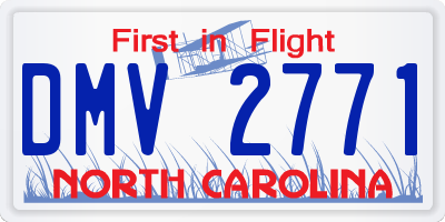 NC license plate DMV2771