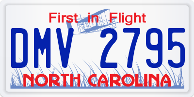 NC license plate DMV2795