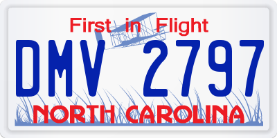 NC license plate DMV2797