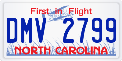 NC license plate DMV2799
