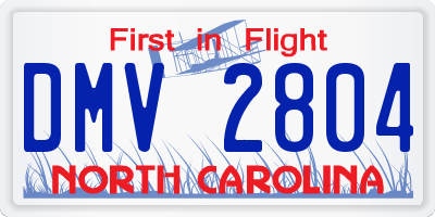 NC license plate DMV2804
