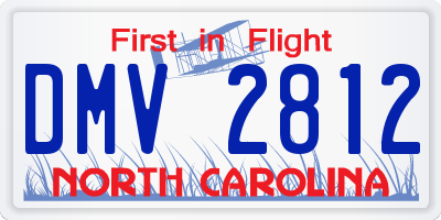 NC license plate DMV2812
