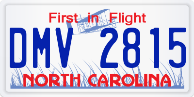 NC license plate DMV2815