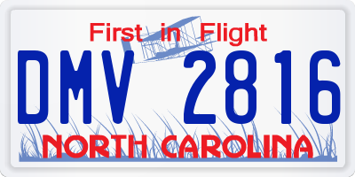 NC license plate DMV2816