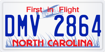 NC license plate DMV2864