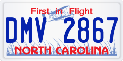 NC license plate DMV2867