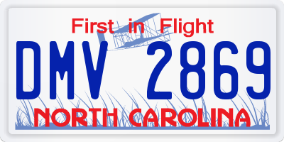 NC license plate DMV2869