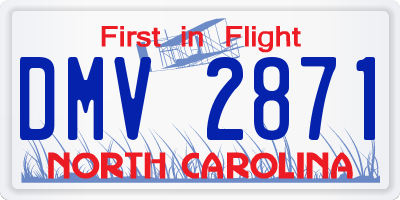NC license plate DMV2871