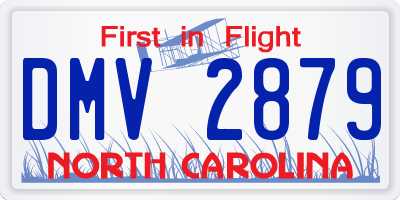 NC license plate DMV2879