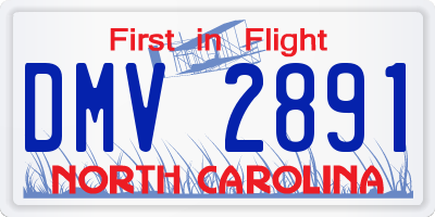 NC license plate DMV2891