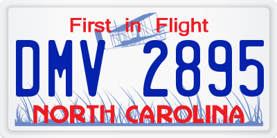 NC license plate DMV2895