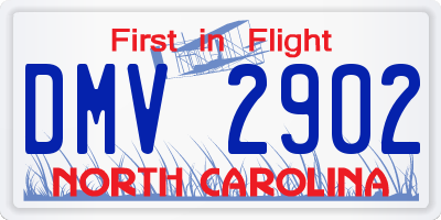NC license plate DMV2902