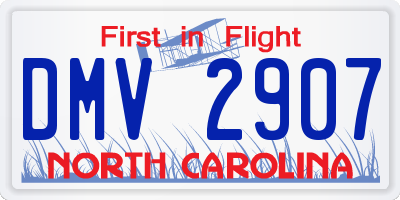 NC license plate DMV2907