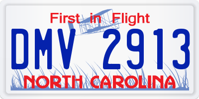 NC license plate DMV2913