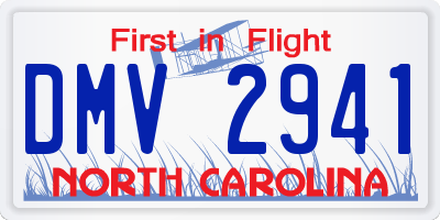 NC license plate DMV2941