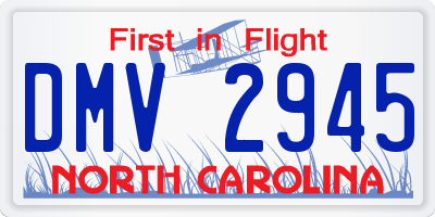 NC license plate DMV2945