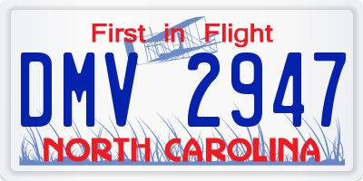 NC license plate DMV2947