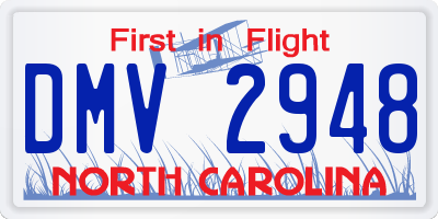 NC license plate DMV2948