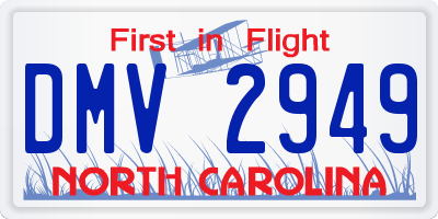 NC license plate DMV2949