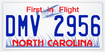 NC license plate DMV2956