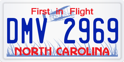 NC license plate DMV2969