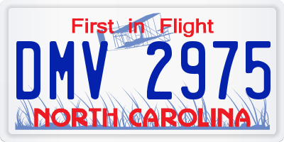 NC license plate DMV2975