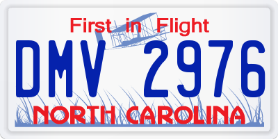 NC license plate DMV2976