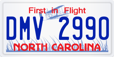 NC license plate DMV2990
