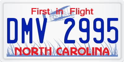 NC license plate DMV2995