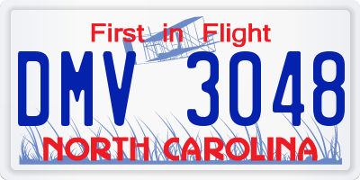 NC license plate DMV3048