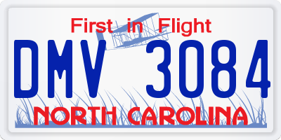 NC license plate DMV3084
