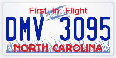 NC license plate DMV3095