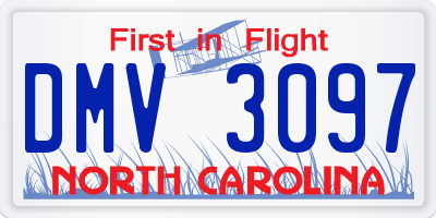 NC license plate DMV3097