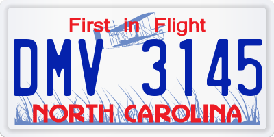 NC license plate DMV3145