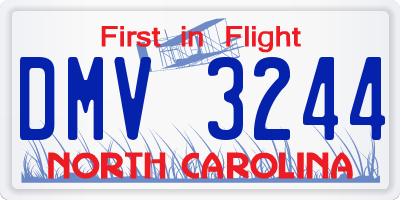 NC license plate DMV3244