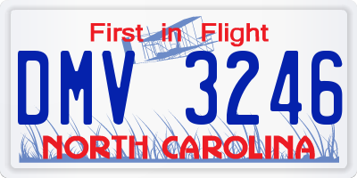 NC license plate DMV3246