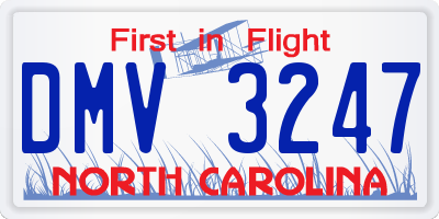 NC license plate DMV3247