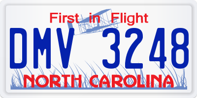 NC license plate DMV3248
