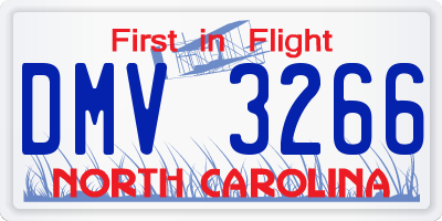 NC license plate DMV3266
