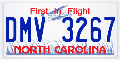 NC license plate DMV3267